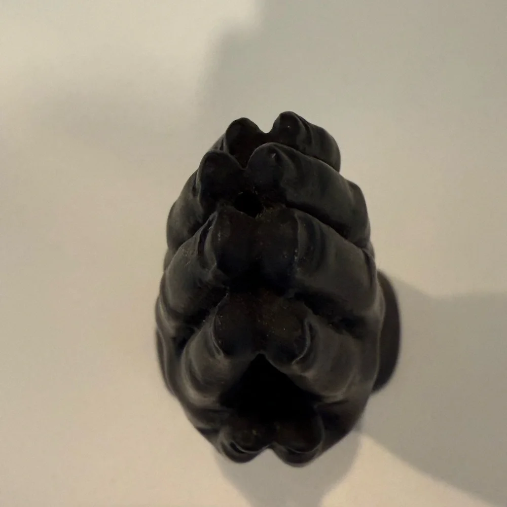 Incense Holder‎ Black Resin Praying Clapping Hands New With Tag